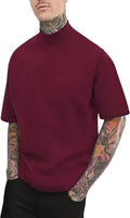 Men’s Slim Fit Mock Turtleneck Short Sleeve top