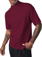 Men’s Slim Fit Mock Turtleneck Short Sleeve top