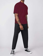 Men’s Slim Fit Mock Turtleneck Short Sleeve top